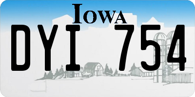 IA license plate DYI754