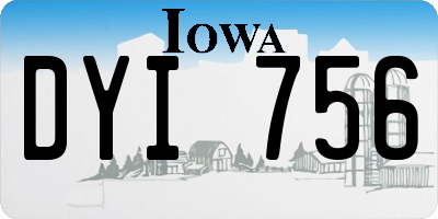 IA license plate DYI756