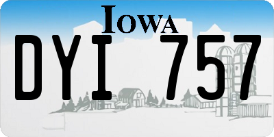 IA license plate DYI757