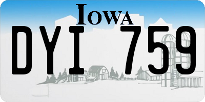 IA license plate DYI759
