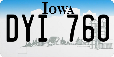 IA license plate DYI760