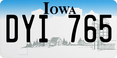 IA license plate DYI765