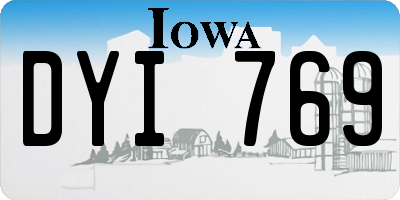 IA license plate DYI769
