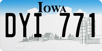 IA license plate DYI771