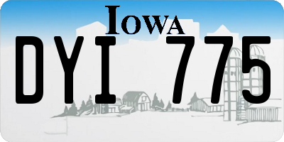 IA license plate DYI775