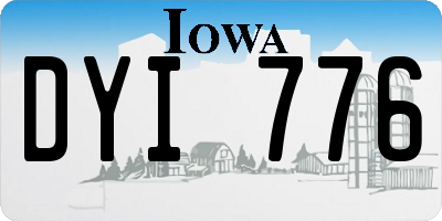 IA license plate DYI776