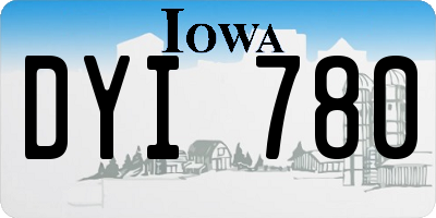 IA license plate DYI780