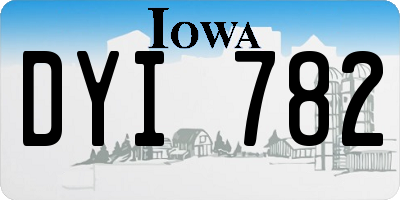IA license plate DYI782