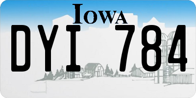 IA license plate DYI784