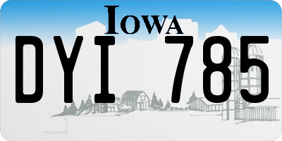 IA license plate DYI785