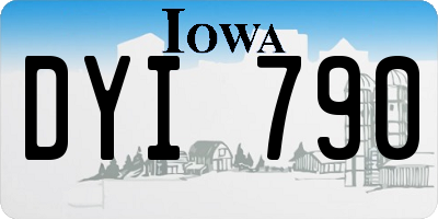 IA license plate DYI790