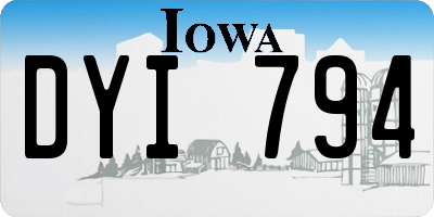 IA license plate DYI794