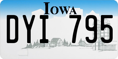 IA license plate DYI795