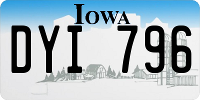 IA license plate DYI796