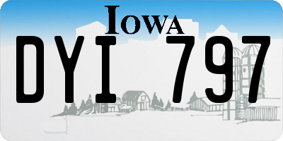 IA license plate DYI797