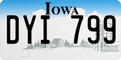 IA license plate DYI799