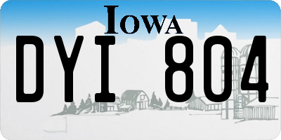 IA license plate DYI804