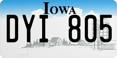 IA license plate DYI805