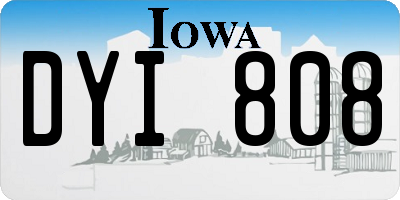 IA license plate DYI808