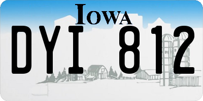 IA license plate DYI812