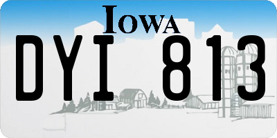 IA license plate DYI813