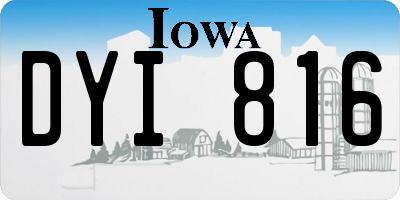 IA license plate DYI816
