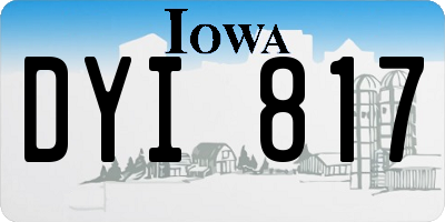 IA license plate DYI817