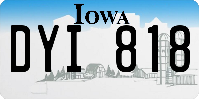 IA license plate DYI818