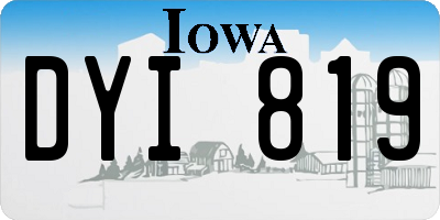 IA license plate DYI819