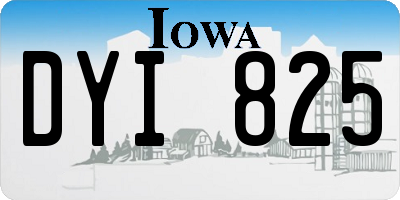 IA license plate DYI825