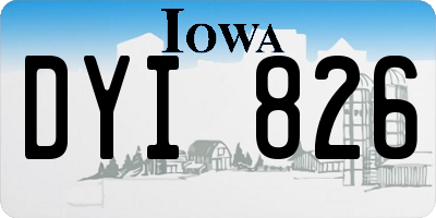 IA license plate DYI826