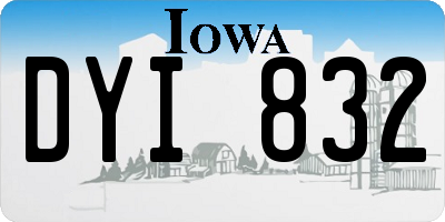 IA license plate DYI832