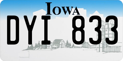 IA license plate DYI833