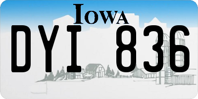 IA license plate DYI836