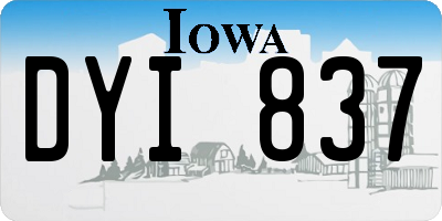 IA license plate DYI837