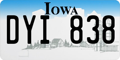 IA license plate DYI838