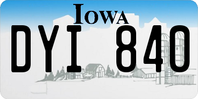IA license plate DYI840