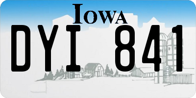 IA license plate DYI841
