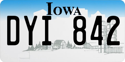 IA license plate DYI842