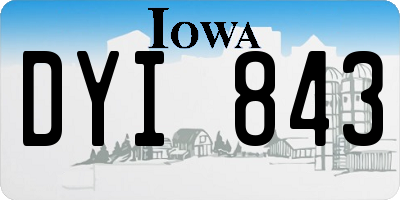 IA license plate DYI843
