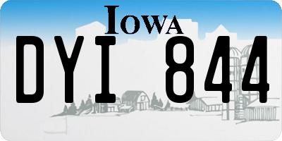 IA license plate DYI844