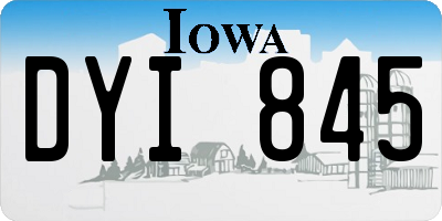 IA license plate DYI845