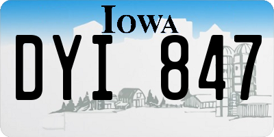 IA license plate DYI847