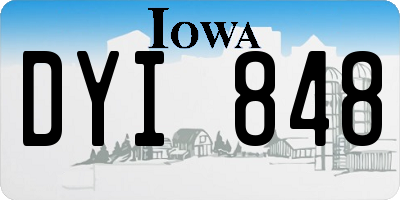 IA license plate DYI848
