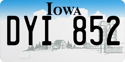 IA license plate DYI852