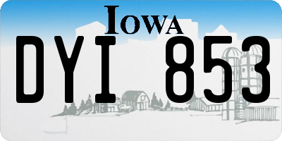 IA license plate DYI853