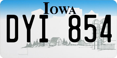 IA license plate DYI854