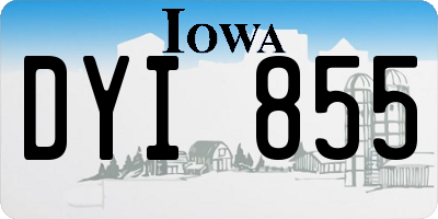 IA license plate DYI855