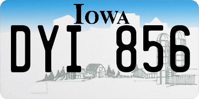 IA license plate DYI856