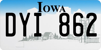 IA license plate DYI862